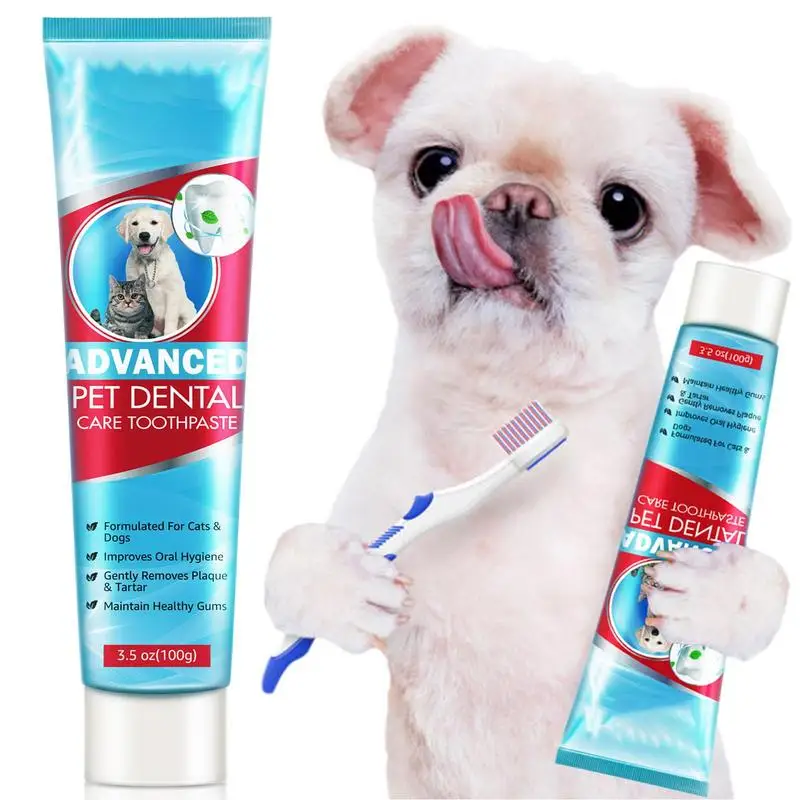 

Canine Toothpaste Mint Teeth Cleaning Pet Supplies 3.5oz Natural Professional Safe Cat Teeth Cleaning Toothpaste For Dog Puppy