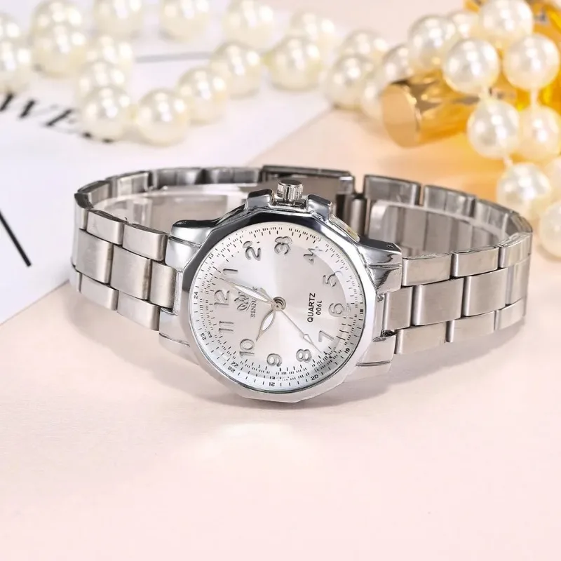 

Elegant Women Watch Luxurious Quartz Watches Stainless Watch with steel band Wristwatches Rhinestone Fashion Brand for Ladies