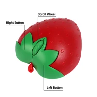 Wireless 2.4Ghz Strawberry Shaped Mouse Cute Pink Fruit Design Optical Ergonomic Mini Computer USB Mice For Laptop PC Kids Gifts - Image 3