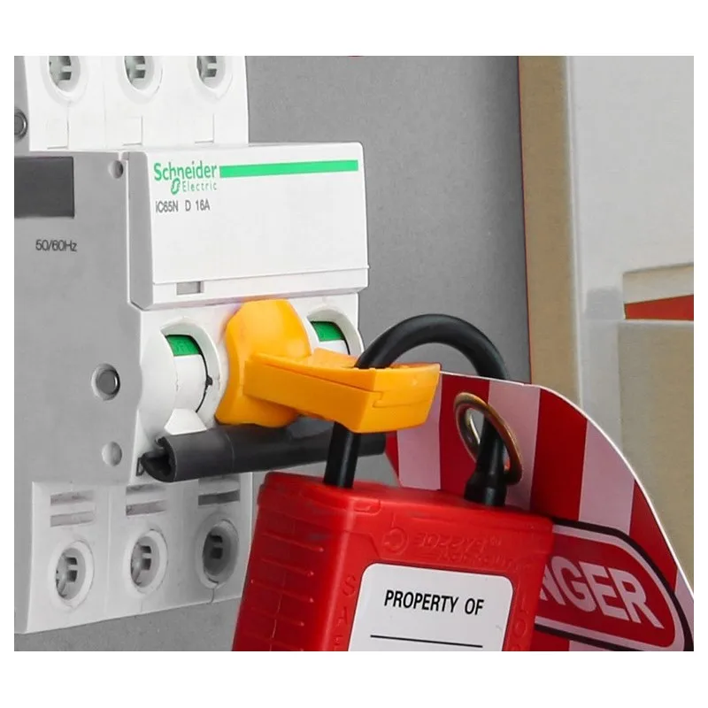 Schneider A9A26970 MCB Miniature Circuit Breaker Safety Lockout Device Energy Isolation Appliance Power Off LOTO circuit breaker lockout device