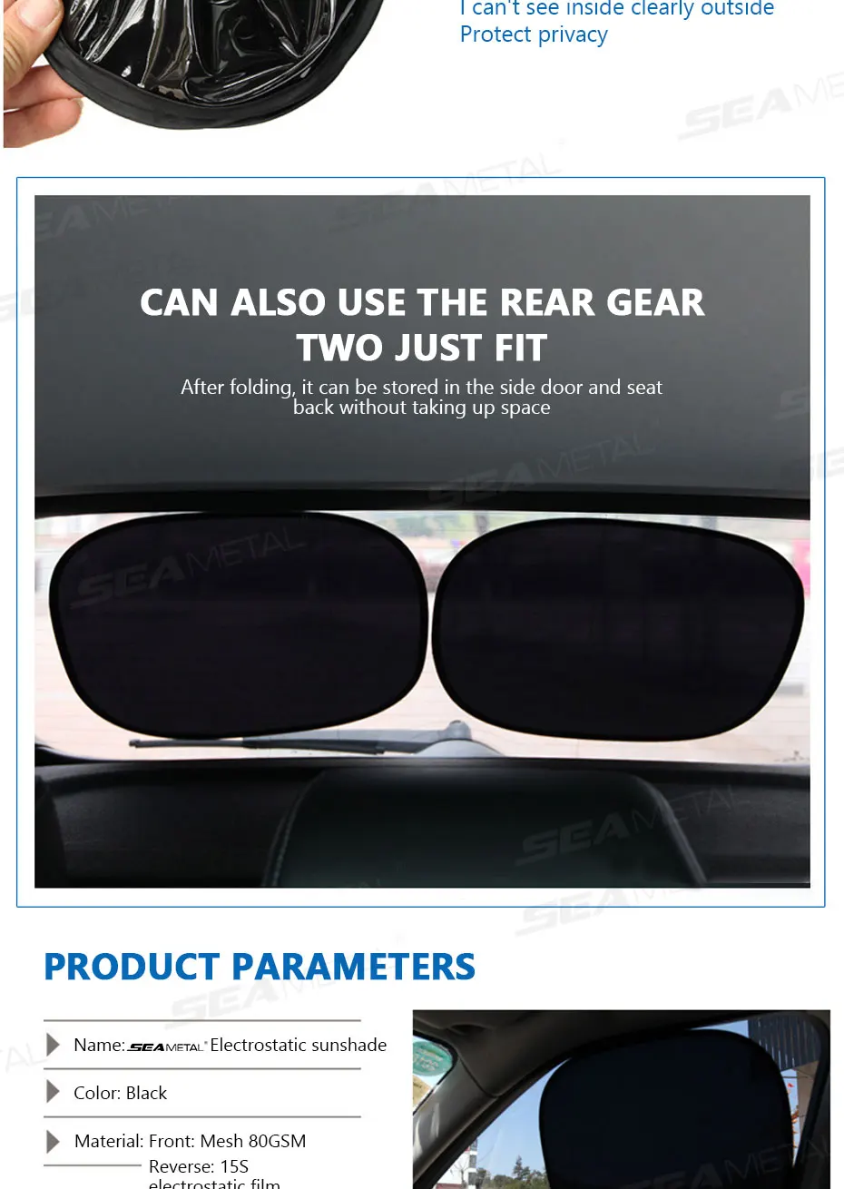 Sunshade rolled for compact storage