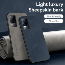 Magnetic Sheepskin Leather Case For vivo Y20 Y21 Y30 Y33S Y35 Y73 Y77 V20 V21 V21E V23 V25 V27 V27E Luxury Matte Slim Back Cover