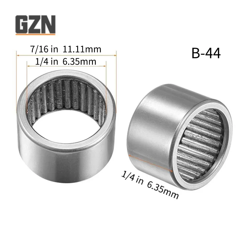 

2PCS Inch Full Needle Roller Bearing B-44 B-45 B-47 Inner Diameter 1/4 Inch 6.35 Mm Outer Diameter 7/16 Inch 11.11mm