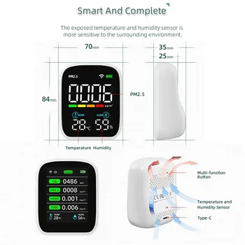 ETURG Carbon Dioxide Detector, CO2 Meter, Temp Humidity
