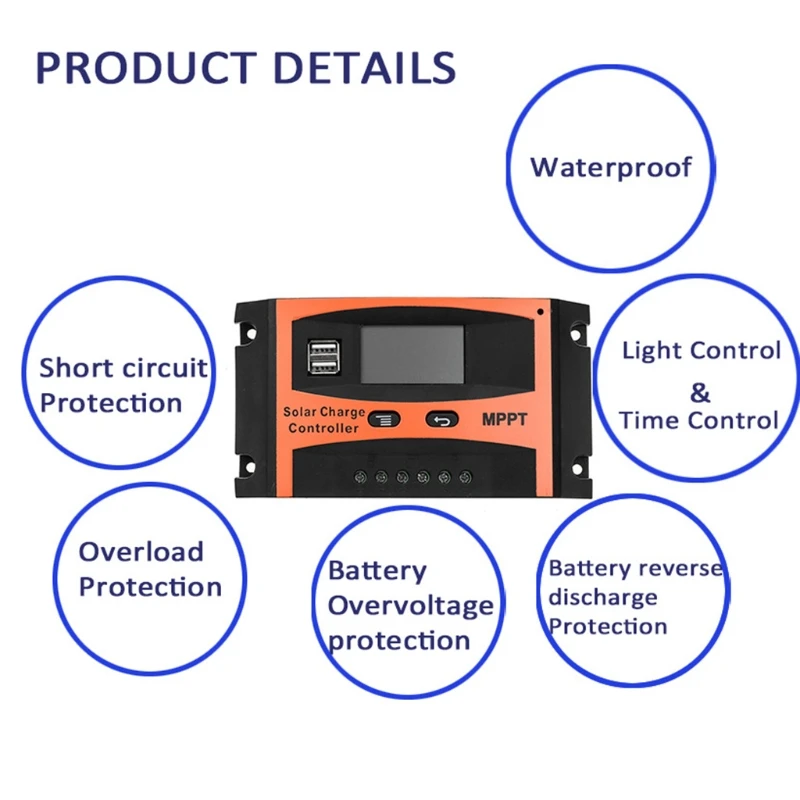 

50A/60A 12V/24V Solar Panel Intelligent Regulator MPPT Solar Controller for