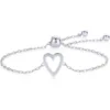 Ensemble de bracelets solitaires en forme de cœur pour femmes, mère et fille, en acier inoxydable plaqué or 14K, cadeaux de bijoux d'amitié, 1 à 3 pièces