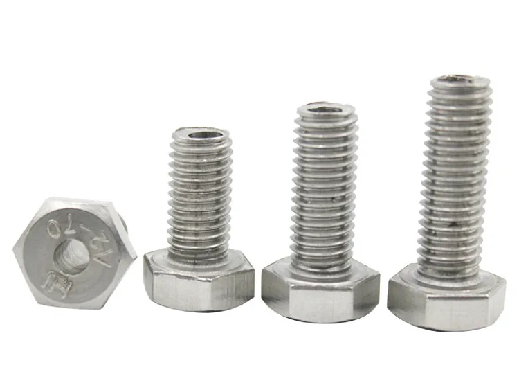 Stainless Steel Screws Stainless Steel Screw Hollow Screw 304 Stainless Steel Special Outer Hexagonal Bolt Mask Machine Threading Through-Hole Screw M4M5M6M8M10M12M14M16M20