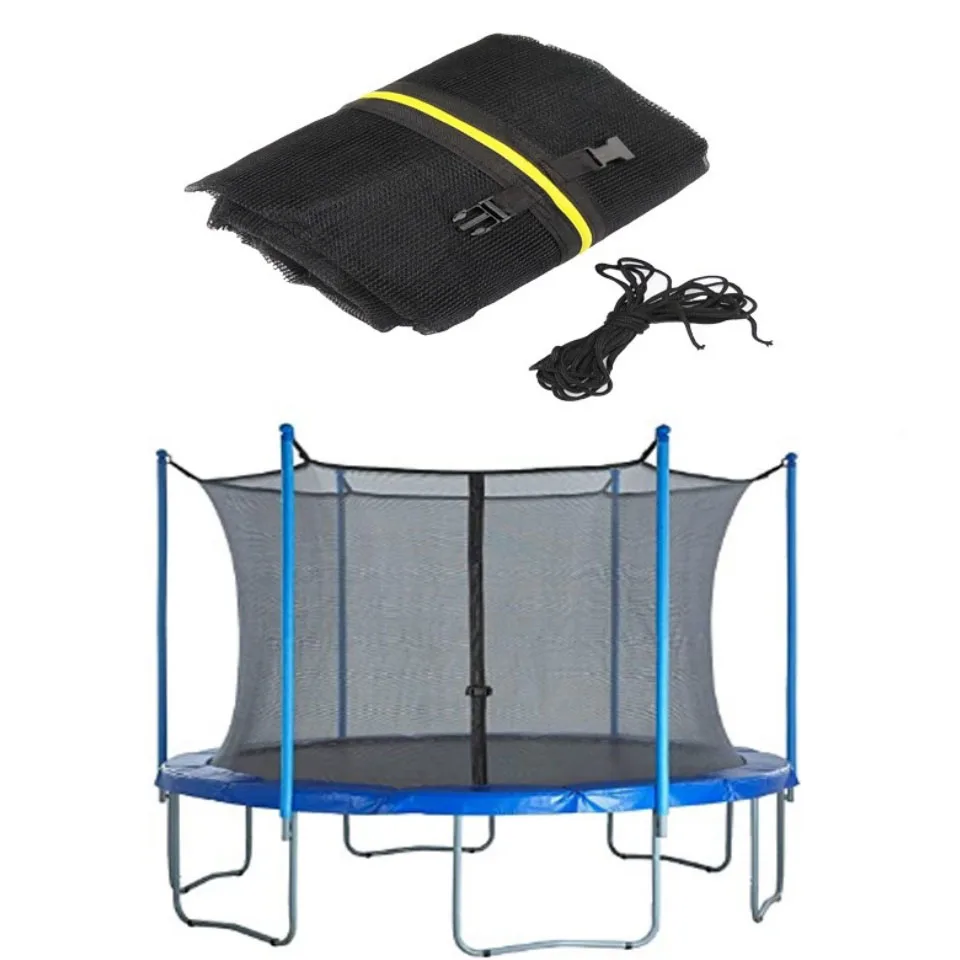 Rede de segurança protetora do trampolim, cerca interna da proteção da substituição, 10, 12, 14 pés, 6, 8 pólos, acessórios