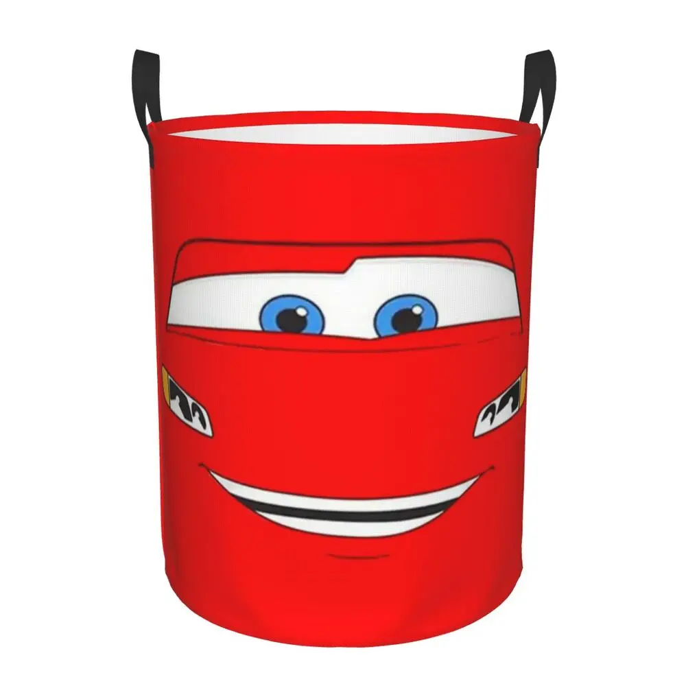 Description Picture 2 of itemCustomized Happy Cars Lightning McQueen Laundry Basket Foldable Large Capacity Clothes Storage Bin Cartoon Baby Hamper