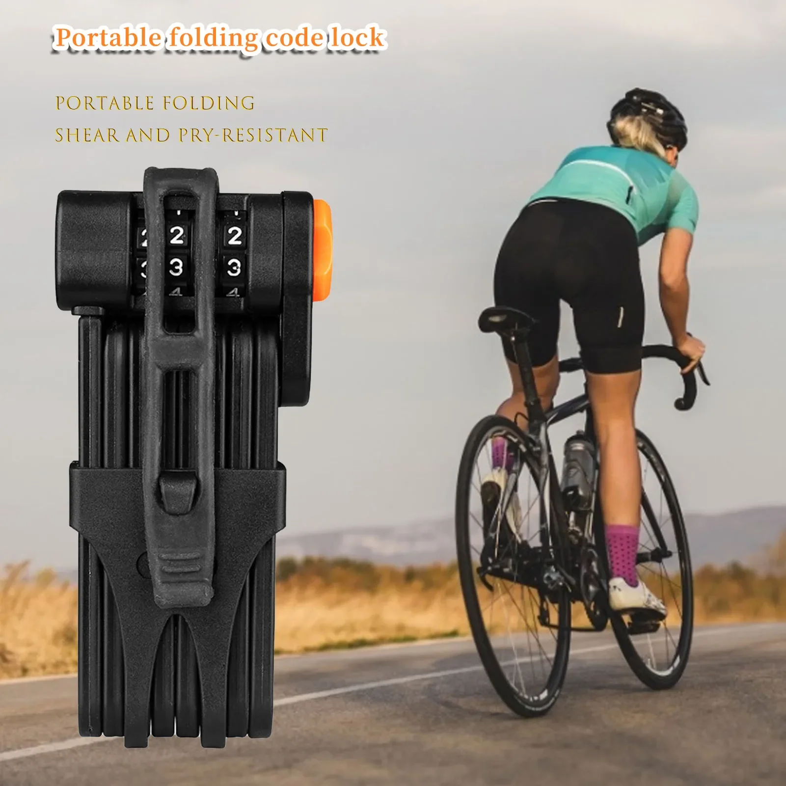 Cadenas U Velo Serrure Pliante Antivol Robuste Antivol Acier Spécial Pour Vélo Compact Cadenas Velo Antivol