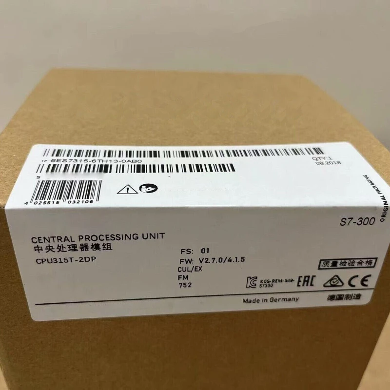 

New S7-300 CPU Central Processing Unit 6ES7315-6TH13-0AB0 6ES7 315-6TH13-0AB0 Quick Shipping Warranty for One Year