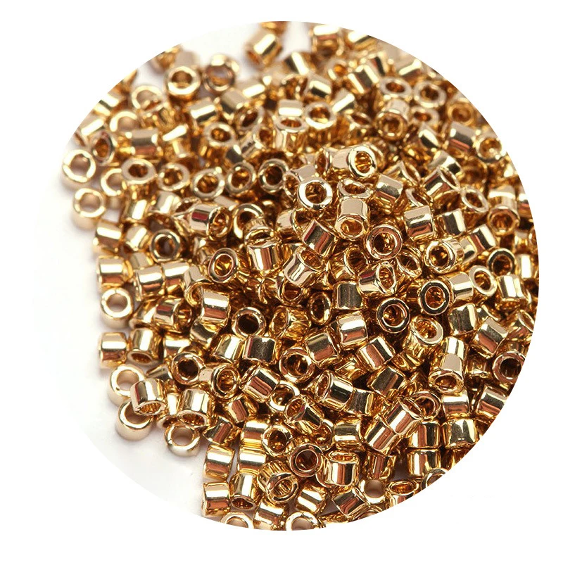 Metallic Series 2mm Rice Beads DIY Beaded Hairpin French Embroidery Loose Beads 20g rice beads metallic beads metal beads
