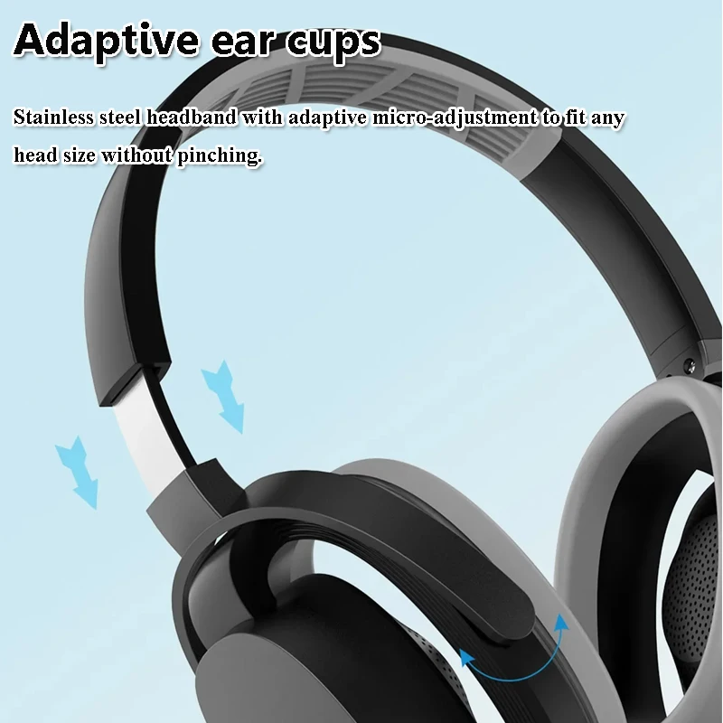 Open Wireless Bluetooth 5.4 Headphones Hollow Out Design Hi-Fi Stereo Music Headsets Low latency Gaming Headphone HD Calls