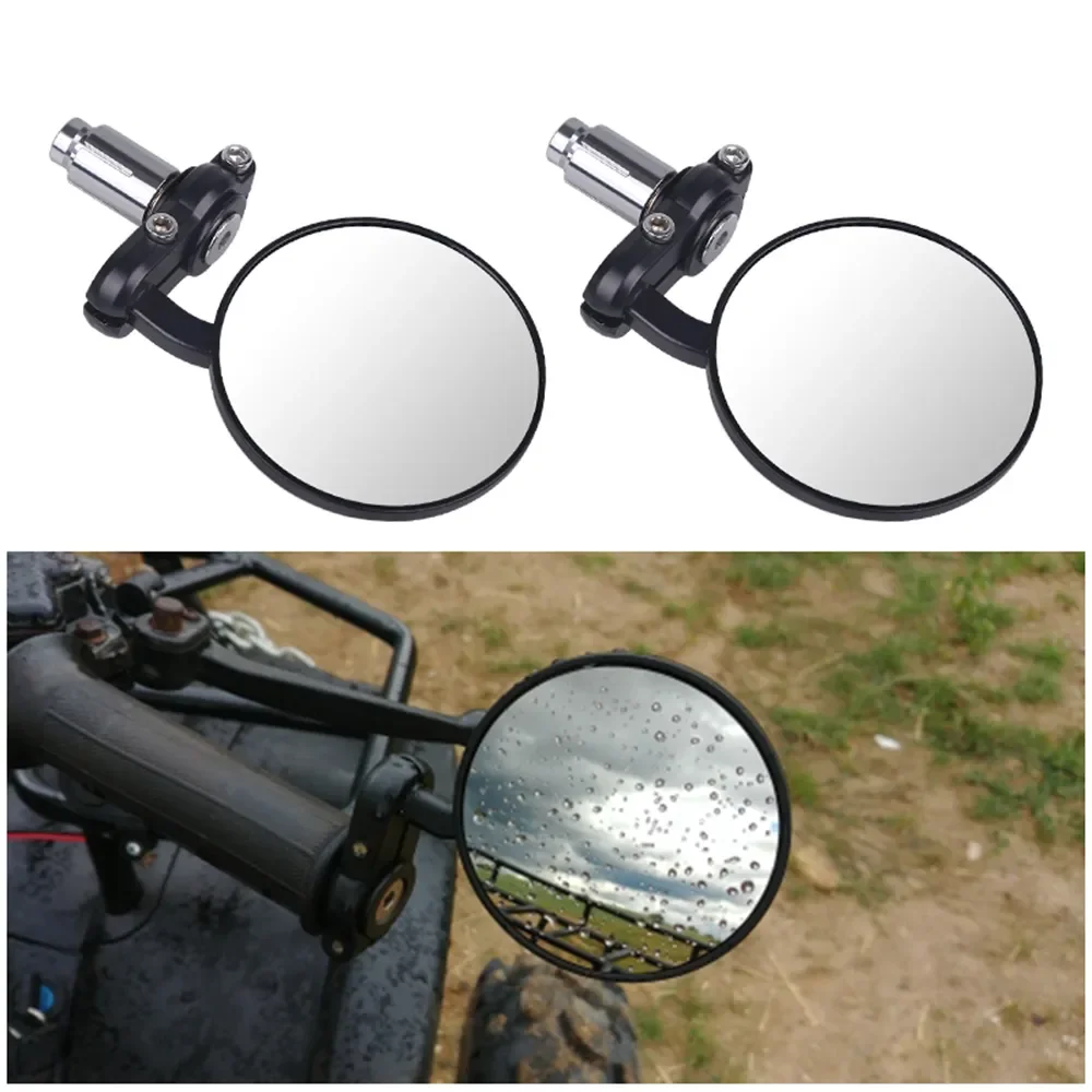 Pair Motorcycle Rearview Mirror Scooter Motocross Rearview Mirrors 360 Rotation Adjustable Riding Round Ellipse Mirror motorcycle mirror motorcycle mirrors