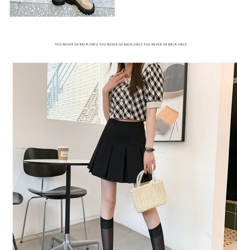 Streetwear Mini Skirts Women Preppy Kawaii High Waist Pleated Skirt Y2K School Uniform Harajuku Korean A Line Skirts New
