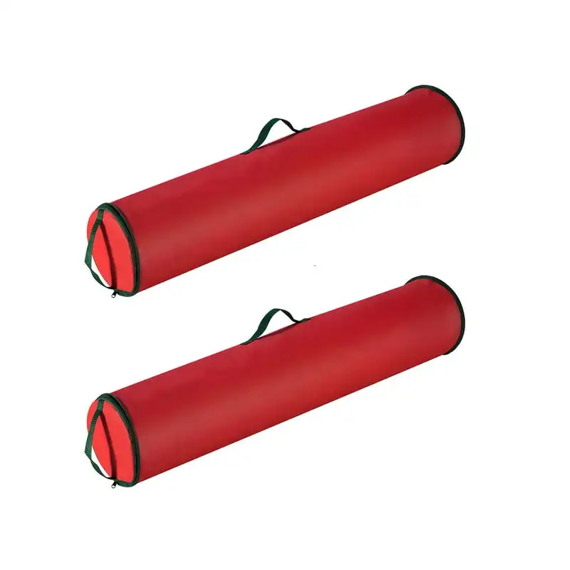 

Wrapping Paper Storage Bag 2-Pack - Holds Up to 50 Rolls, Red