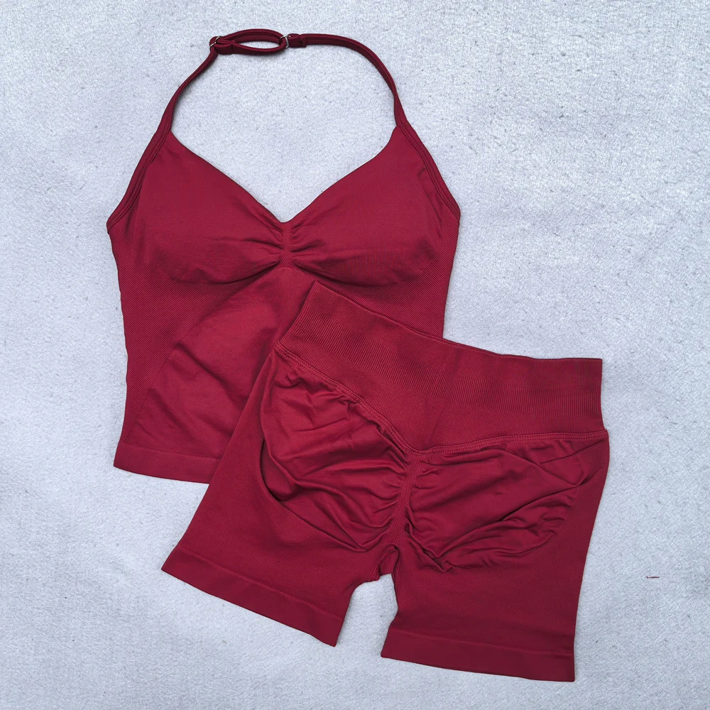 Seamless Strappy Tank & Shorts Set 2