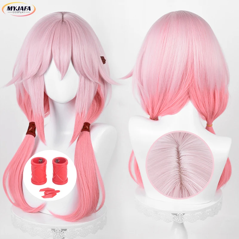 Yuzuriha Inori косплей парик Аниме Длинный розовый градиент женский парик термостойкие синтетические волосы парики для вечеринок на Хэллоуин + парик шапочка