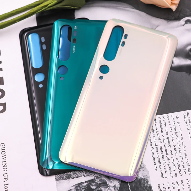 

New For Xiaomi Mi Note 10 / CC9 Pro Battery Back Cover Rear Door 3D Glass Panel Mi Note 10 Pro Housing Case Adhesive Replace