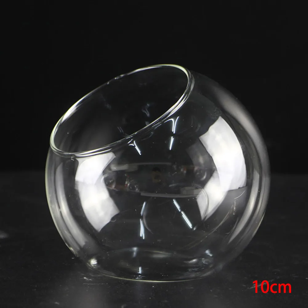 Micro Landscape Glass Vase Succulent Plant Terrarium Container Flower Pots Micro Landscape Oblique Glass Vase 8/10/12cm 3