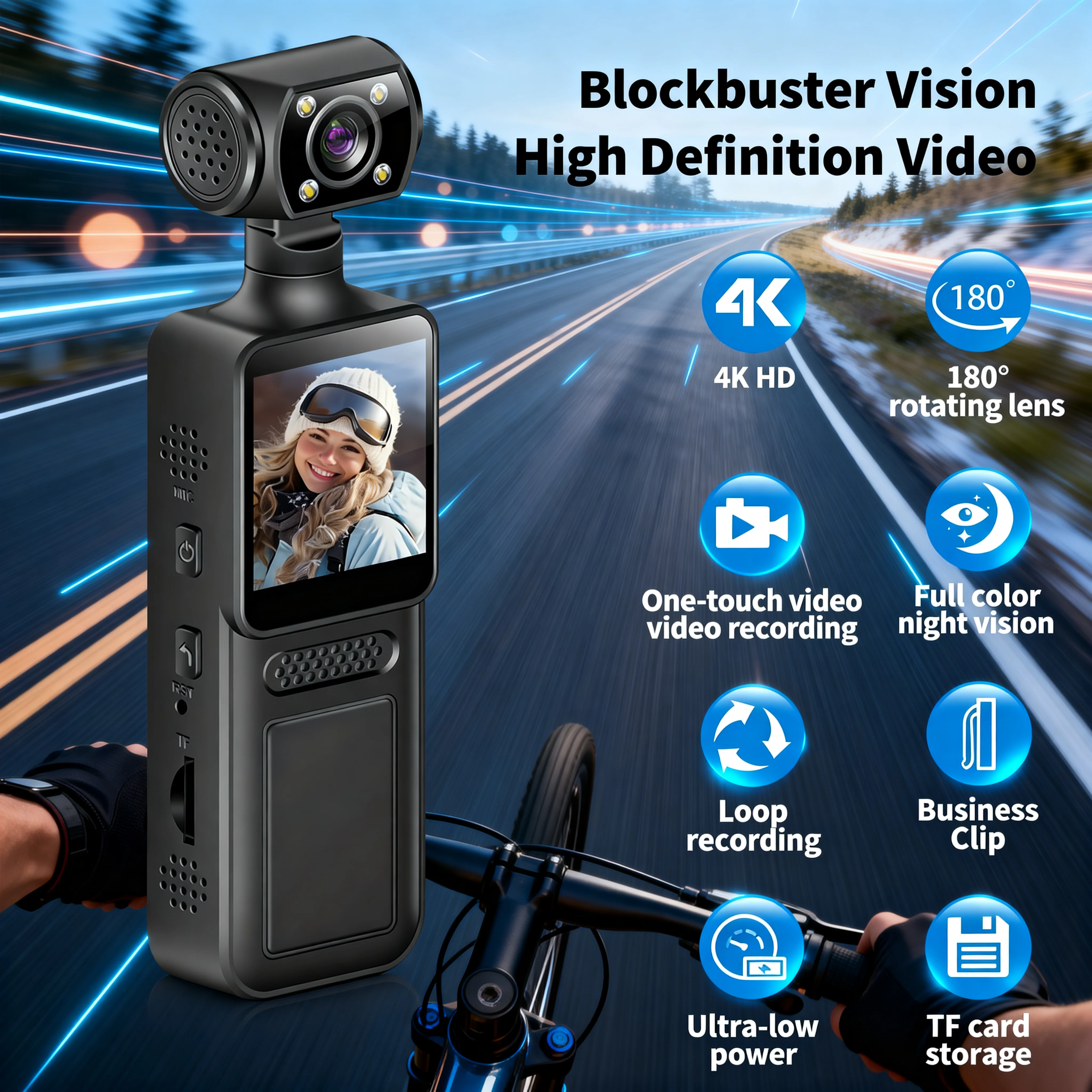 Gimbal Caméra 3 Axes Anti-Secousses avec Télécommande, Stabilisateur pour Smartphone