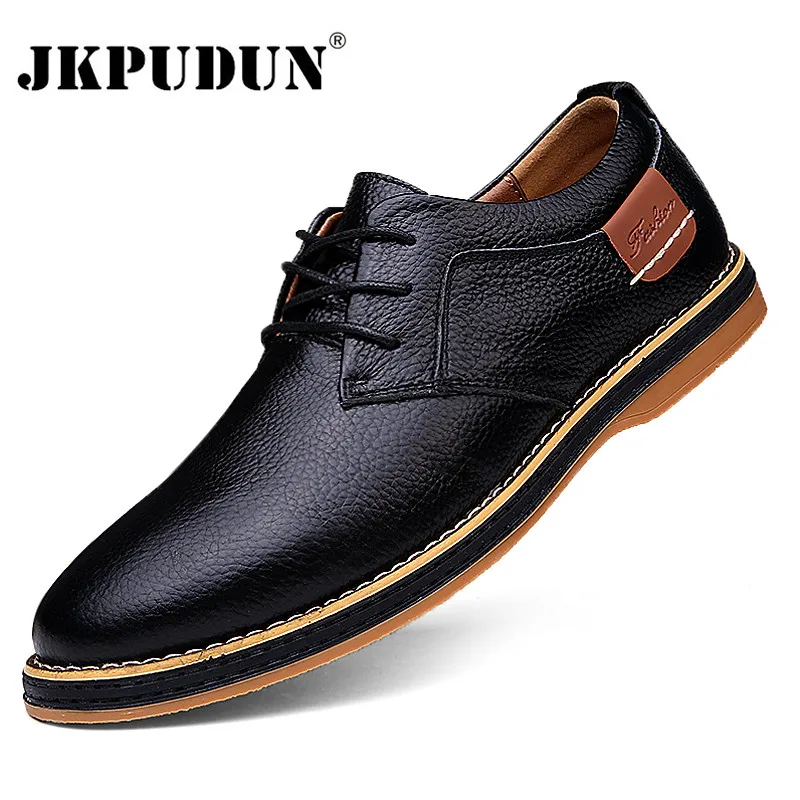 Men Oxfords Genuine Leather Dress Shoes Brogue Lace Up Italian Mens Casual Shoes Luxury Brand Moccasins Loafers Plus Size 38-48 mens shoes
