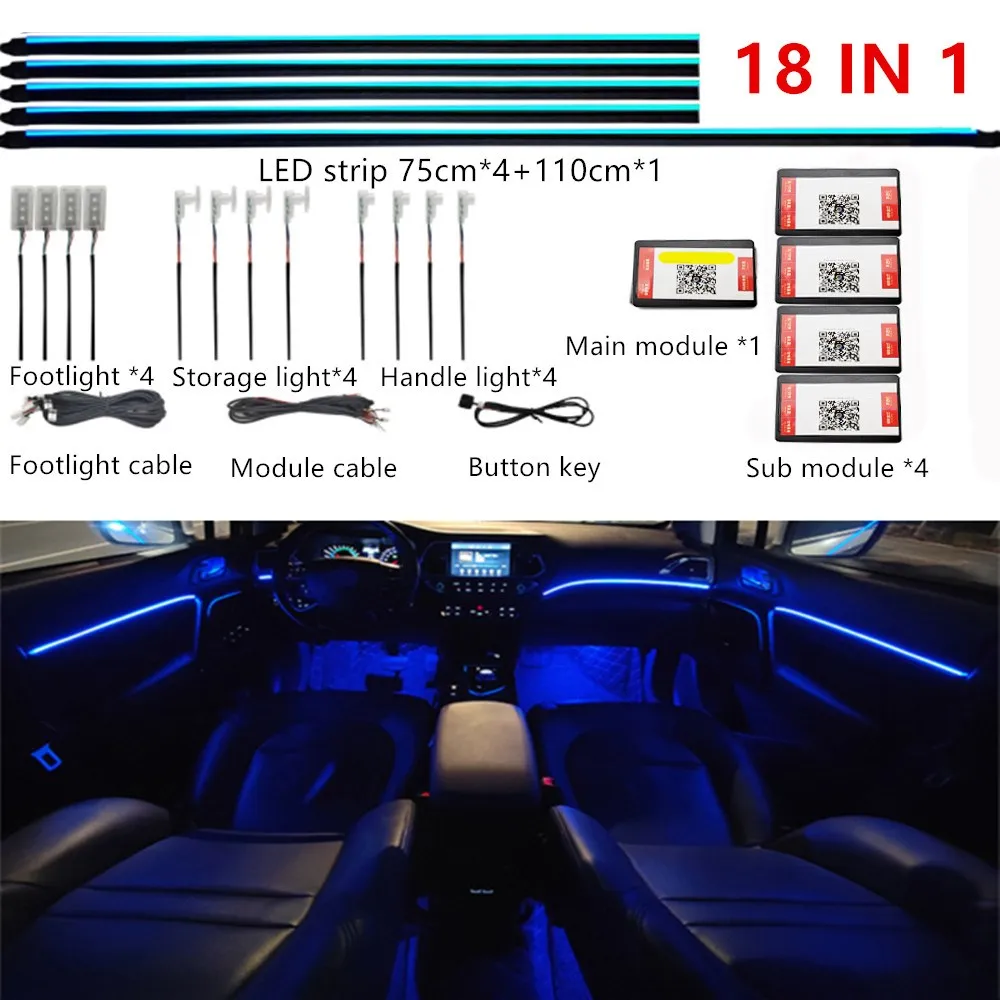 ตัวเลือกสินค้า รถแต่งบรรยากาศ 64 สี LED RGB สุดหรู