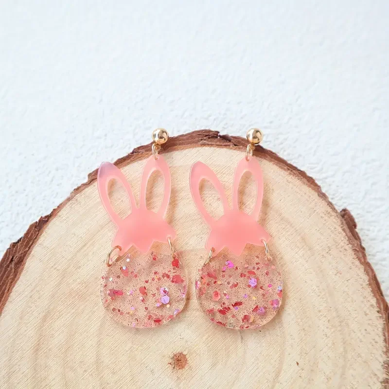 Easter Day Ear Jewelry Rabbit Easter Egg Dangle Earrings Cartoon Style Female Earrings dangle earrings