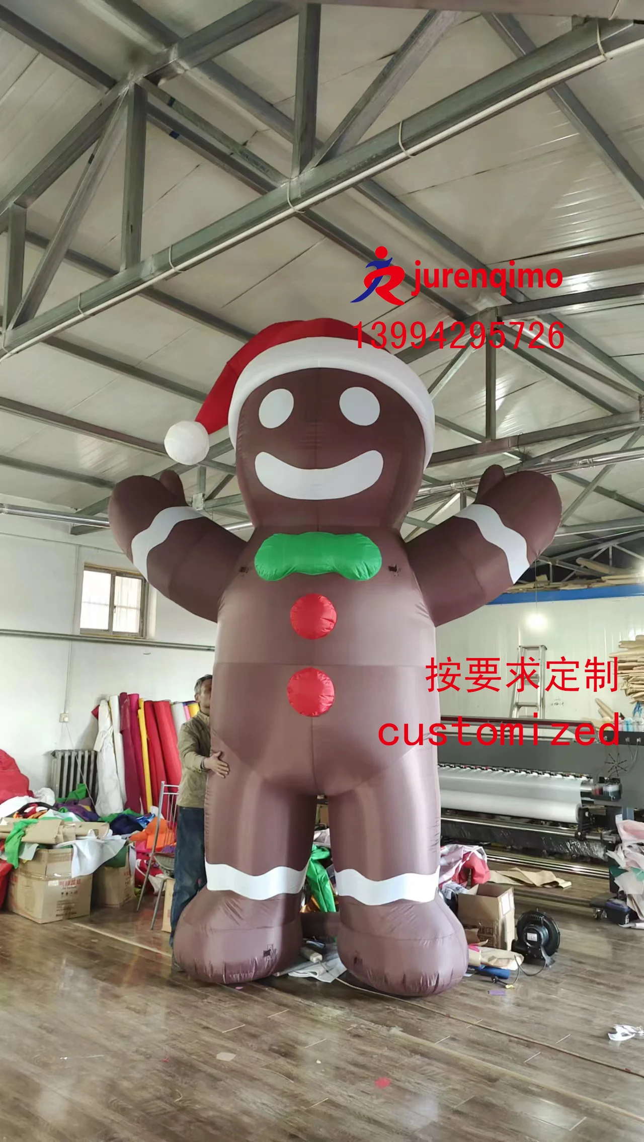 눈사람 풍선 크리스마스 장식, 파티 소품, 제조 업체 맞춤형 풍선 진저 브레드 맨