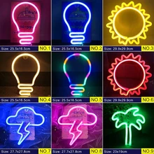  Wholesale Neon Signs Night Lamp Neon Led Night Lights for Kids Room Wall Children Bedroom Party Wedding Decoration Neon Lamp 