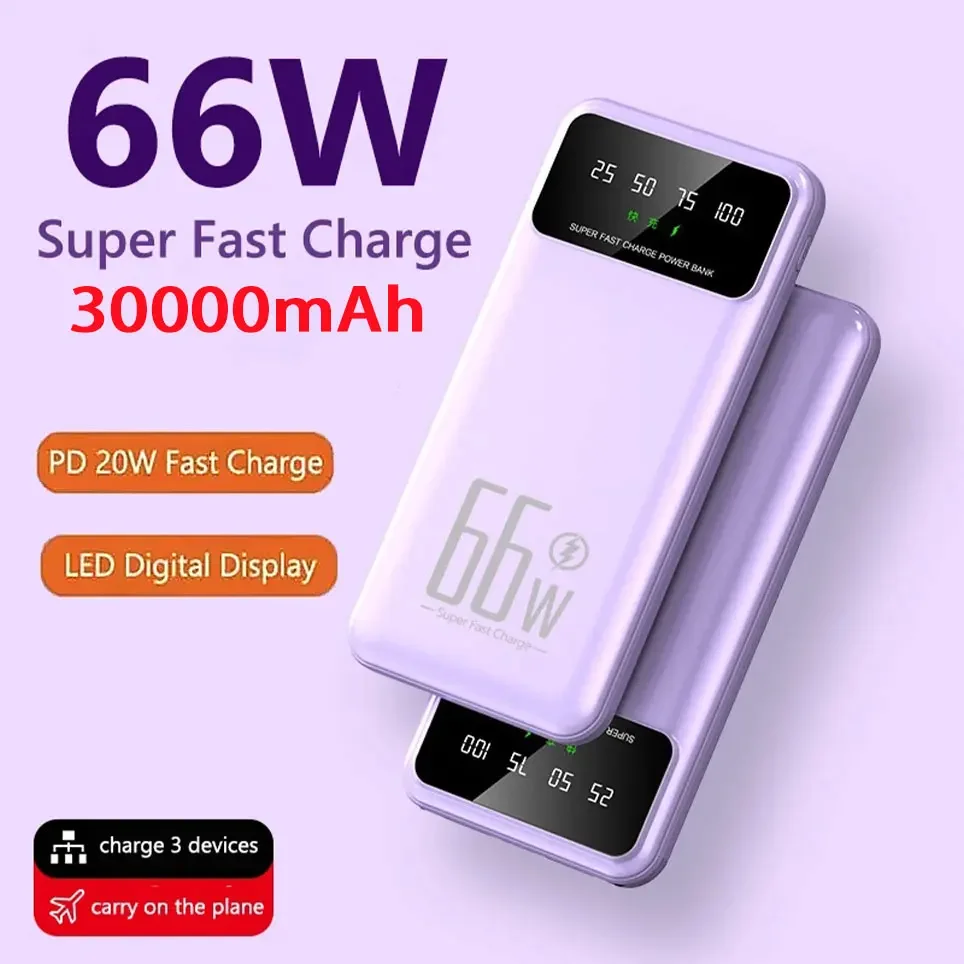 30000mah-mobile-power-66w-power-bank-portable-external-battery-charger-fast-charging-for-huawei-samsung-iphone-powerban