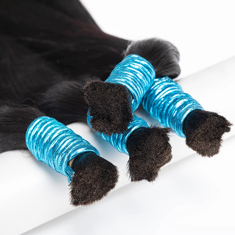 Straight Human Braiding Hair Bulk No Weft Vietnam Remy Human Hair Straight Bundles 100g Natural Braiding Extensions