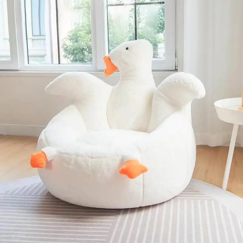 IUTOPO Bedroom Can Lie Down or Sleep Single Casual Bean Bag Lazy Sofa Cute Cartoon Swan Shape Home Leisure Sofa Tatami Balcony