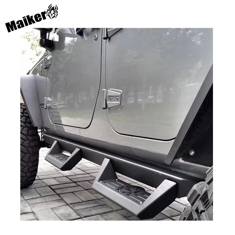 Offroad auto parts Steel Running Board for Jeep Wrangler JK 07-17 Black Side Step barscustomcustom