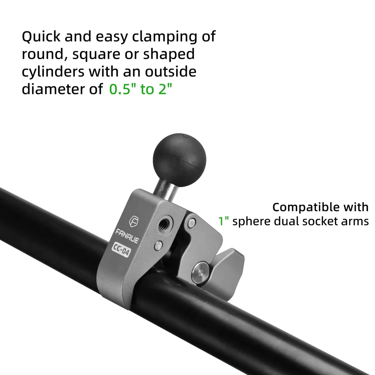 FANAUE Handlebar Clamp Mount Base mobile phone holder stand Support bracket Motorbike motorcycle Bicycles ATV/UTV for RAM Mounts — view 5
