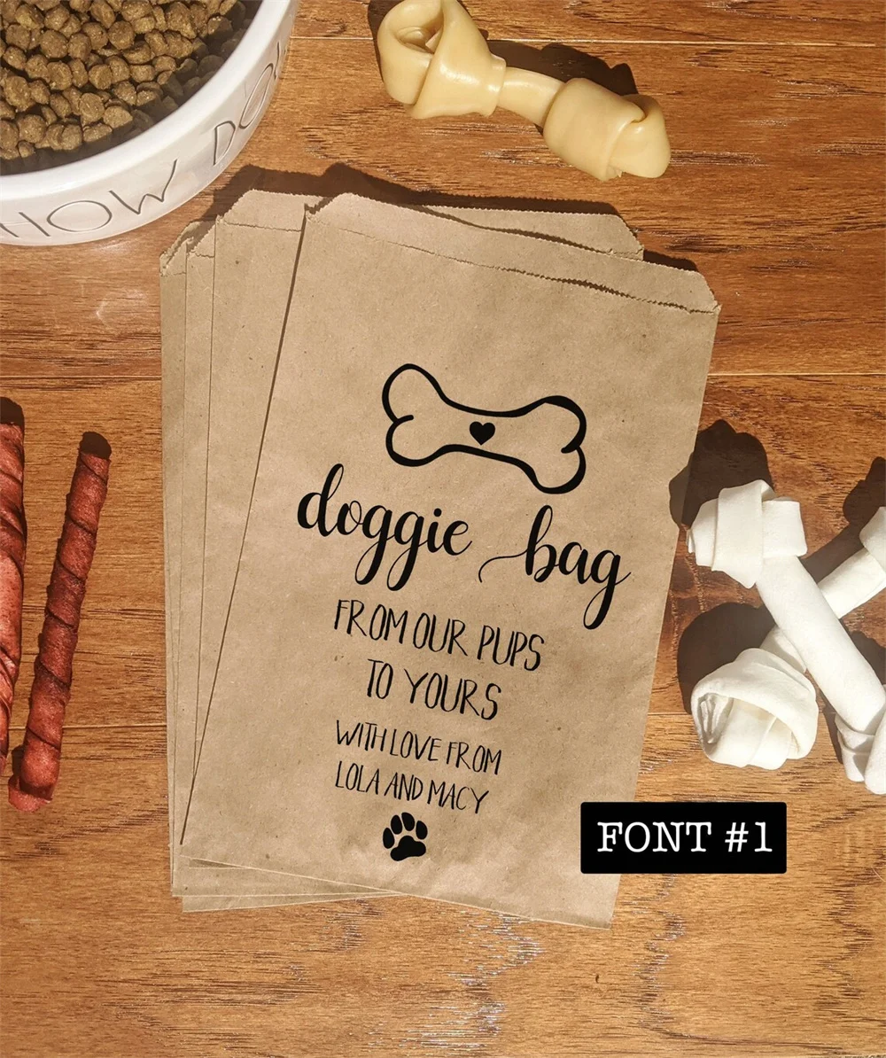 

50pcs Doggie Favor Bags, Wedding Favor Doggie Bag, Doggie Bag, Dog Bag, Dog Lover Gift, Dog Party, Pet Adoption, Dog Treat Bags