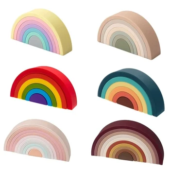 Silicone Rainbow Building Blocks 1