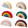 TYRY.HU New 6-10pcs Baby Silicone Building Block BPA Free Rainbow Soft Block 3D Educational Montessori Toys Baby Teether Gifts 1