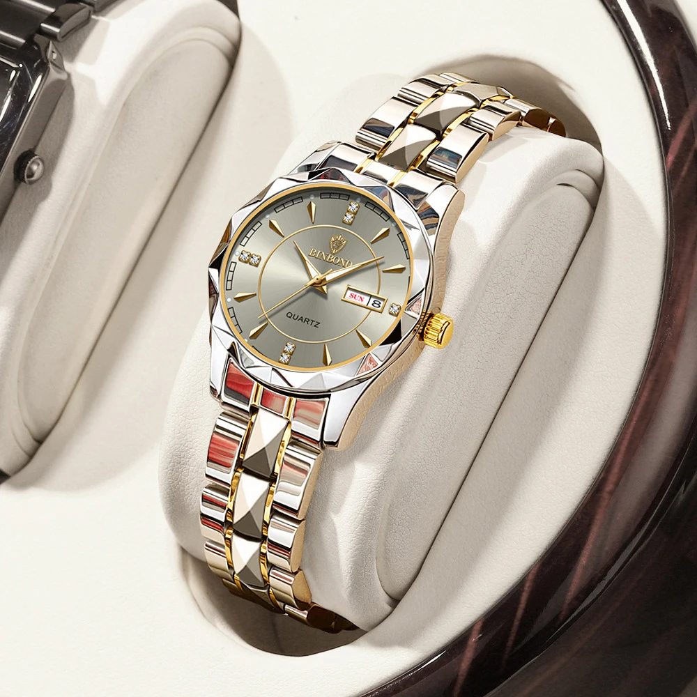 Luxury Women's Quartz Watch – Elegant Waterproof Design with Luminous Dial, Perfect Gift