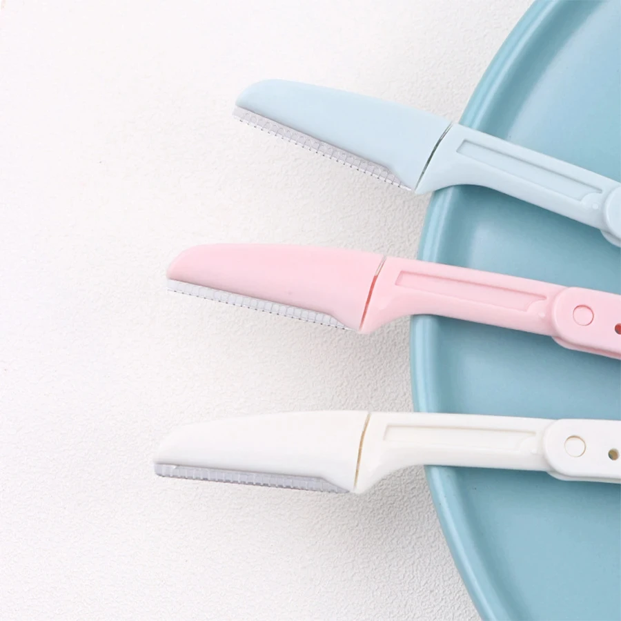 Colorful Foldable Eyebrow Trimmer Macro Detachable Blade Eyebrow Scraper Portable Convenient For Eyebrow Trimming Beauty Tool 2