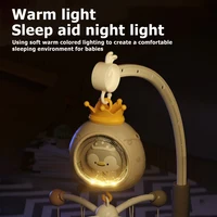 ​ Meuble de berceau pour bébé avec projecteur et veilleuse, jouet rotatif musical télécommandé avec berceuses apaisantes pour nouveau-nés 3