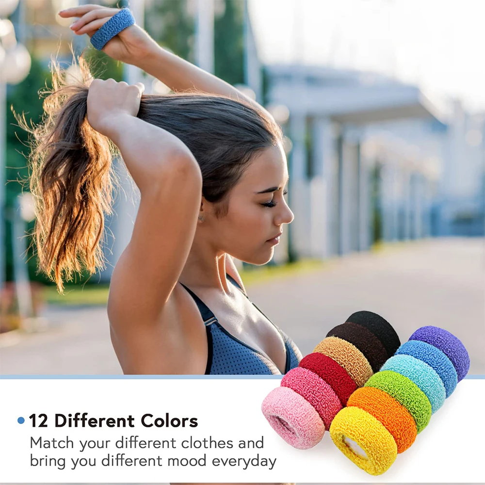 Genoplive præsentation Hassy 12pcs Large Stretch Thick Hair Ties Seamless Terry Cloth Hair Elastics  Ponytail Holder Knit Hair Rope Hair Accessories for Women - AliExpress