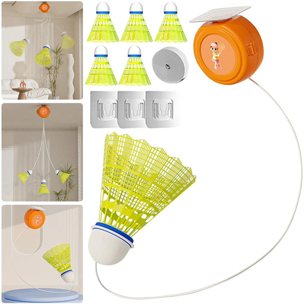 Self Study Badminton Trainer Single-Player Practice Robot Kids Shuttlecock Rebound Professional Stretch Badminton Training Tool badminton trainer