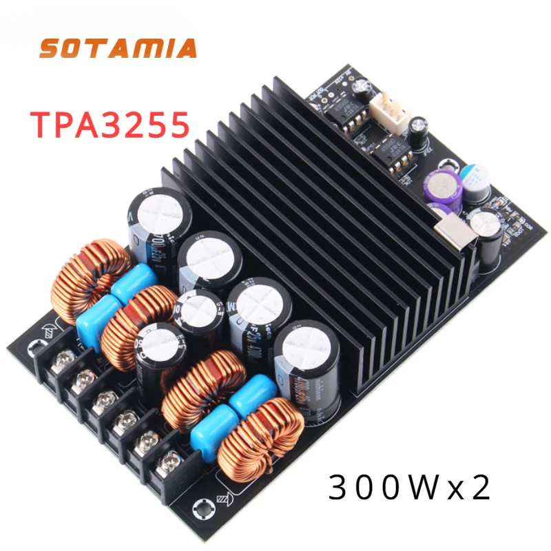 

SOTAMIA 300Wx2 TPA3255 Power Amplifier Board HIFI Digital Sound Amplificador Class D 2.0 Home Music Audio Amplifier Stereo Amp