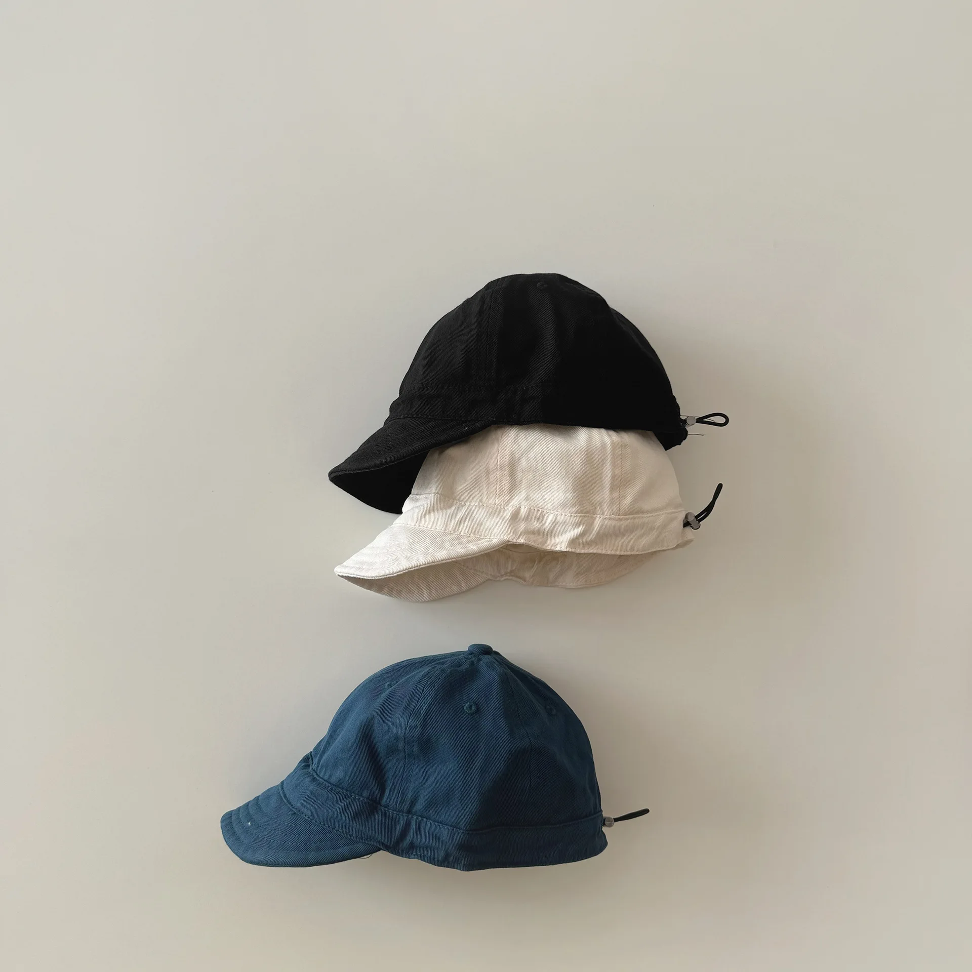 Korean Kids Baby Hat Spring Autumn 2024 New Soft Brim Viors Simple Outdoor Boy Girl Sun Hats Children's Solid Color Baseball Cap 3