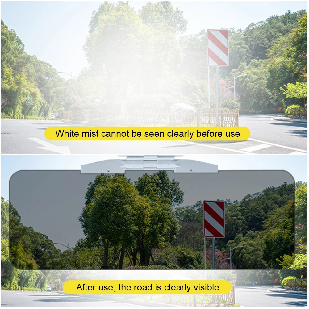 조정 가능한 폴드 플립 다운 클리어 뷰 바이저, HD 주간 야간 눈부심 방지 고글, 편광 클리어 비전 선 바이저