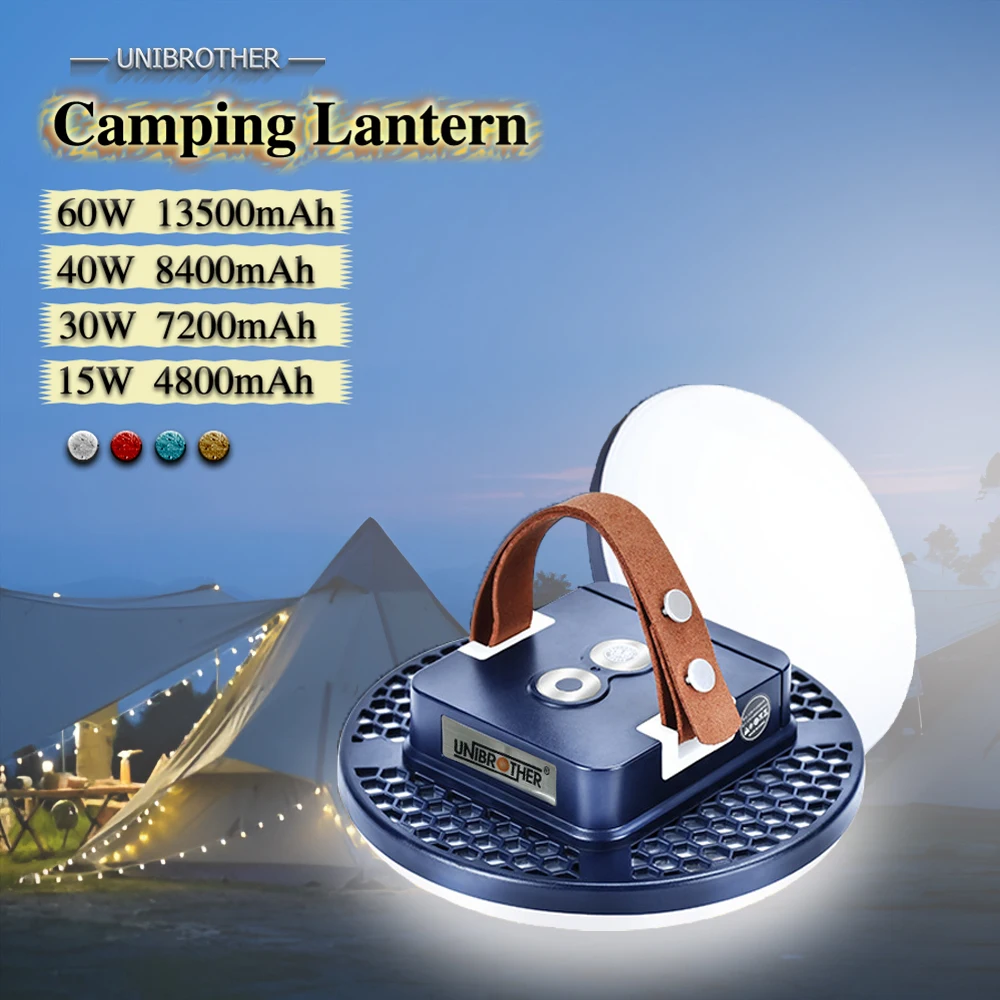 13500mAh 60W Rechargeable LED Camping Lantern Portable Flashlights Tent Lights Work Repair Lighting camping light portable flashlight portable lanterns camping lamp camping lantern