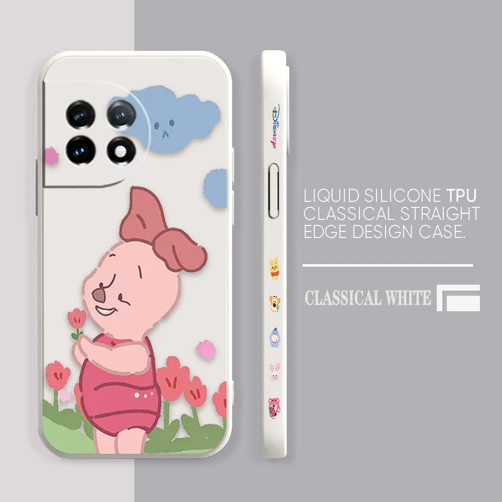 thumbnail image 1 of Case For Oneplus 5 6 9 9R 8 8T 7 7T A3 2 2V NORD 3 2 Lite Pro Simple Liquid Silicone Case Piglet Winnie the Pooh Bear, 1 of 5