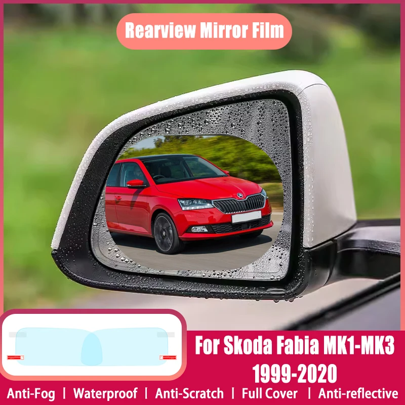

Full Cover Protective Film 2x for Skoda Fabia 1 2 3 6y 5j nj MK1 MK2 MK3 1999~2020 Car Accessories Rearview Mirror Rain Stickers
