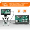 TOMLOV Digital USB Microscope DM9 1200X 1080P LCD Video Microscope for Adult Electronica Soldering PC View Coin Magnifier 2